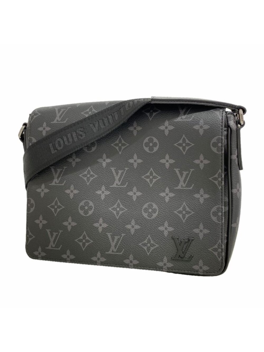 Louis Vuitton Shoulder Bag Monogram Eclipse District PM NV 3 Black